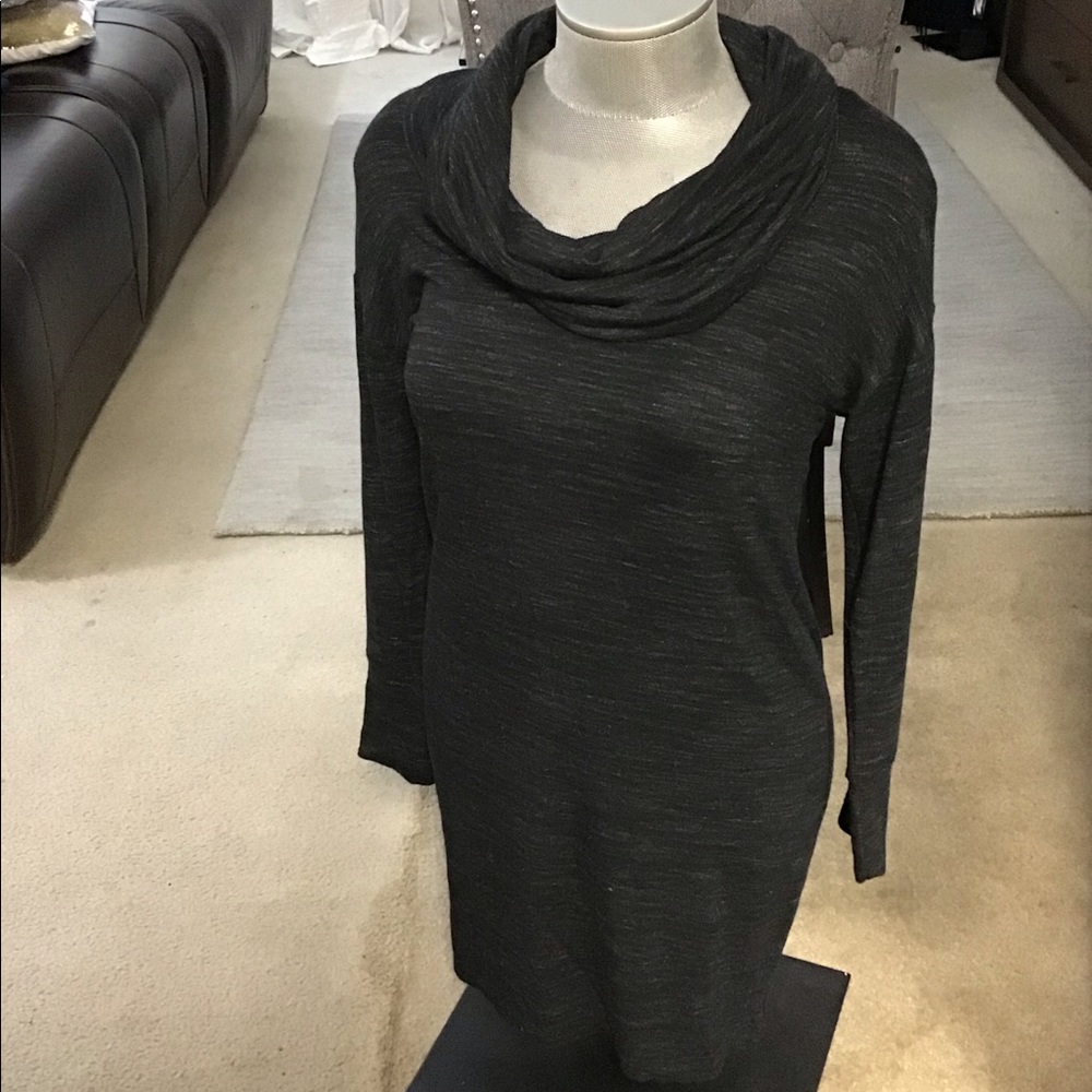 NWT KENAR Gray Cowl Neck Sweater Dress Size XS